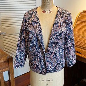 Pendleton cotton blend paisley jacket